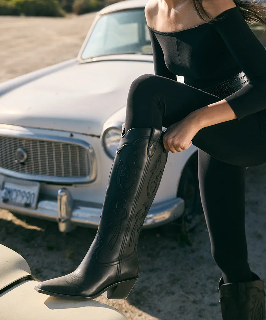 Boots Winter Boots SAMSIN BOOTS BLACK LEATHER