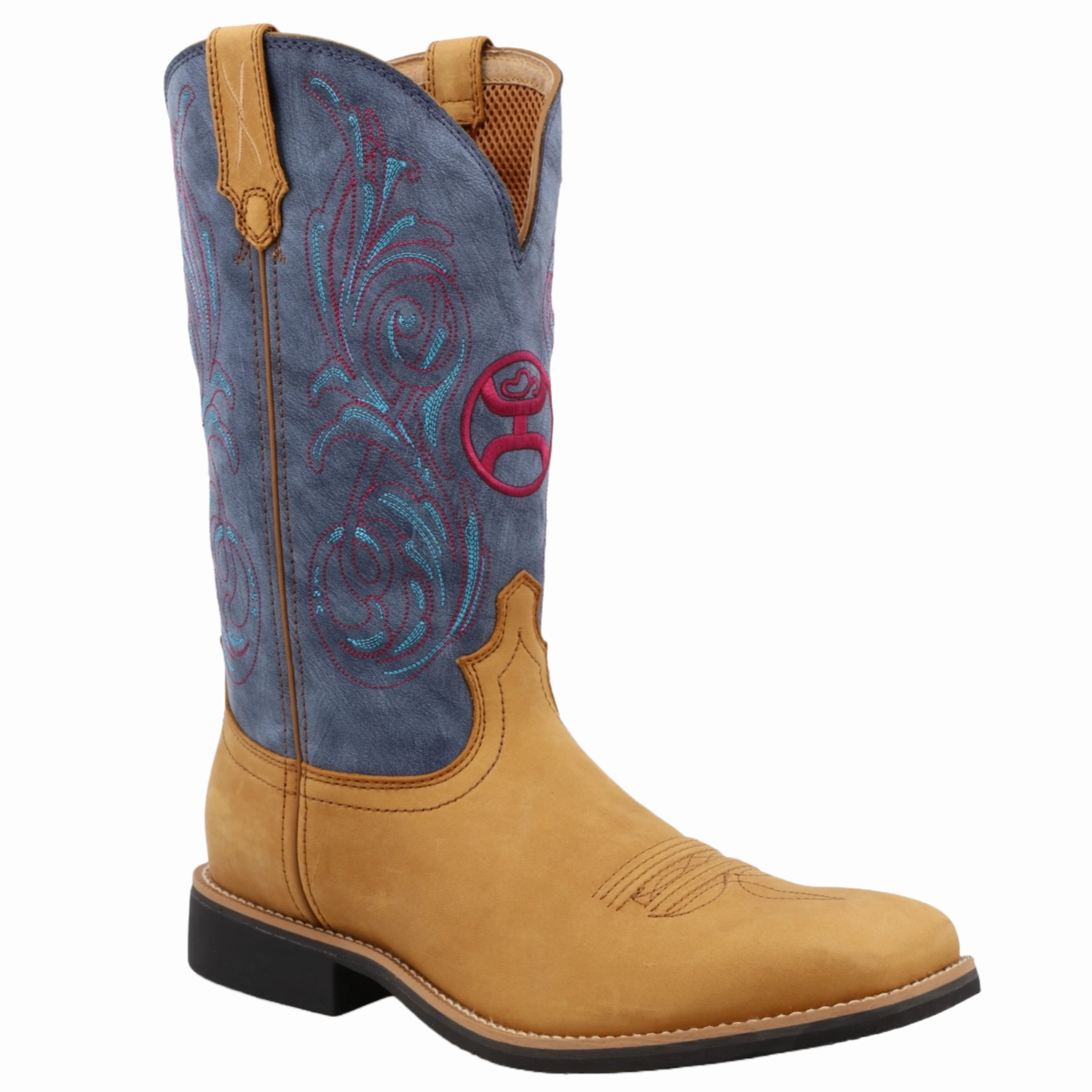 Twisted X Men's Hooey Peanut And Teal Square Toe Boots MHY0034 Best Steel Toed Boots