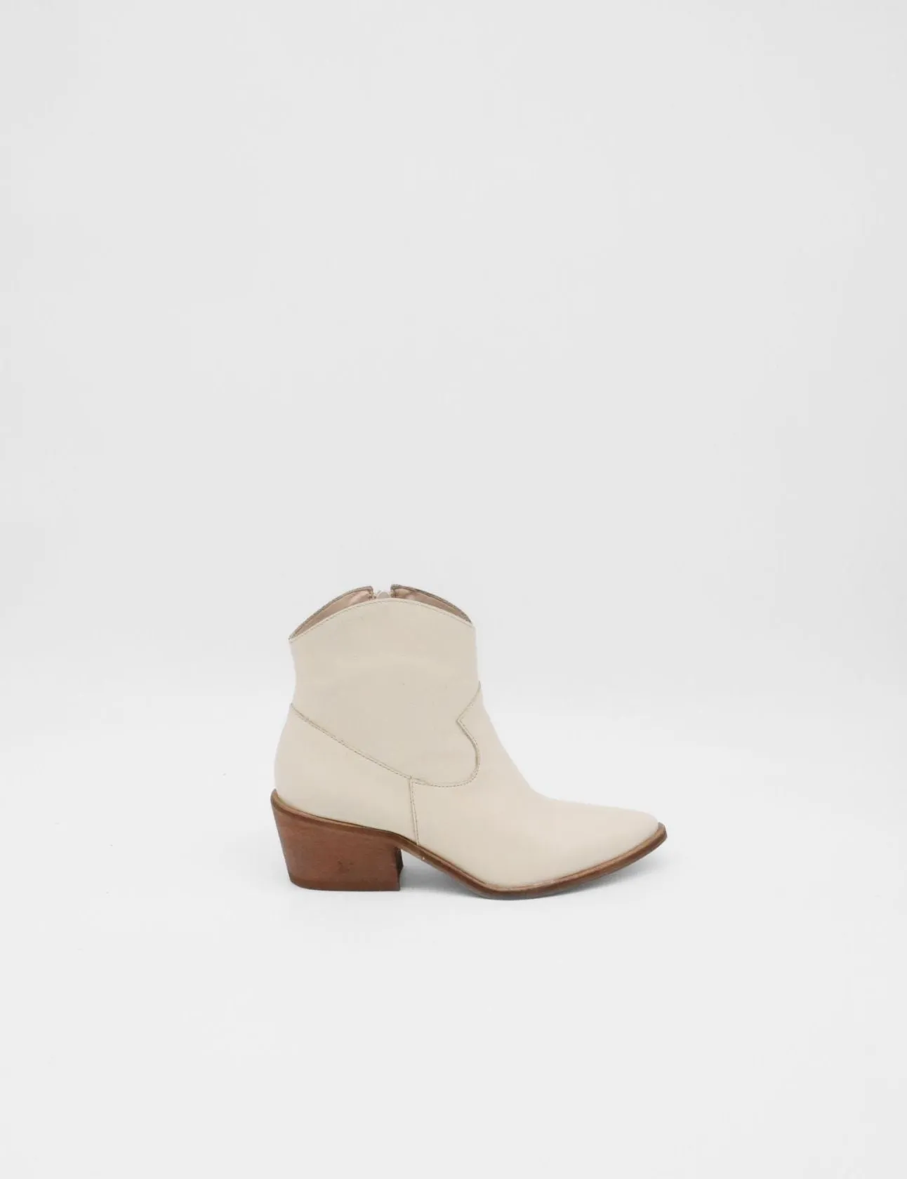 Penelope western cowboy convertible boots in off white leather womens shoes Female Motorbike Boots