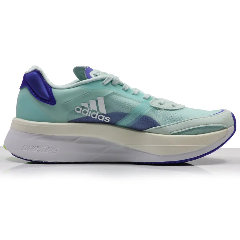 Journey Running Shoes adidas Adizero Boston Boost 10 Women's Running Shoe - Halo Mint/Cloud White/Sonic Ink