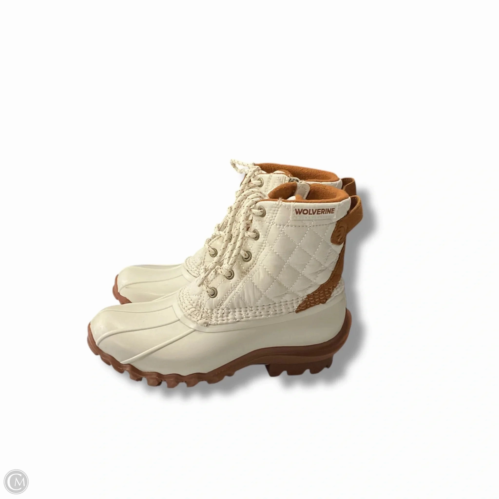 Zara Black Boots Boots Snow By Clothes Mentor In Ivory, Size: 7.5