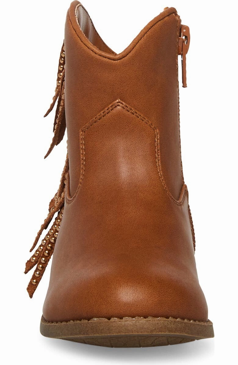 Ugg Boots Steve Madden Willaa Western Boots Kids  Brown Leather Fringe Bootie ZPO3455