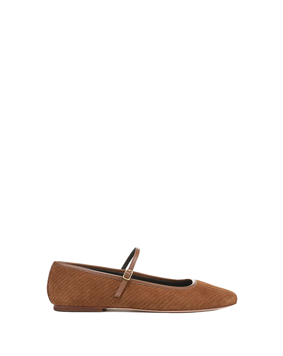 Ellie Corduroy Suede Flat Comfortable Shoes For Feet