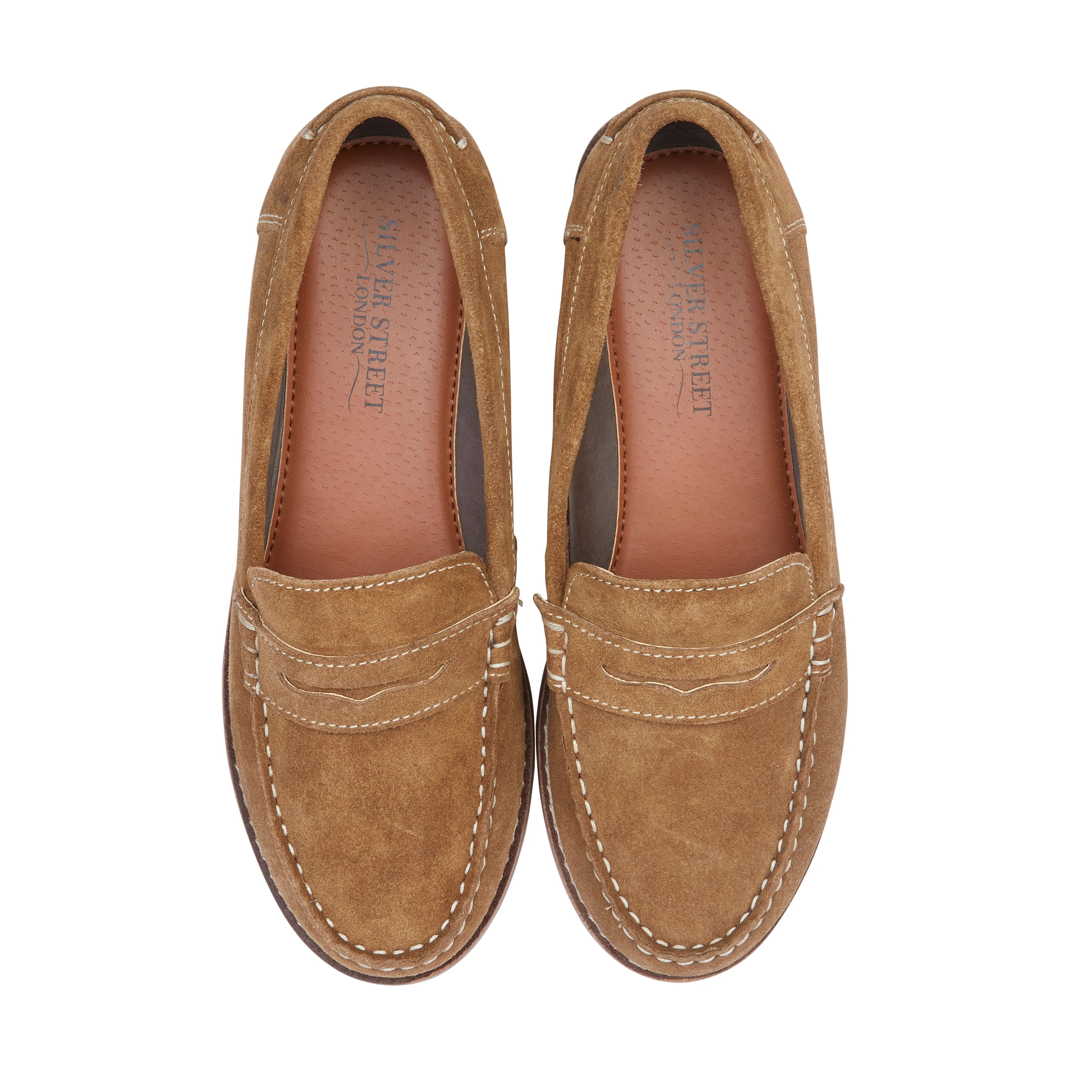 Ellie Suede Leather Slip On Deck Shoes - Tan Gabbana Loafers