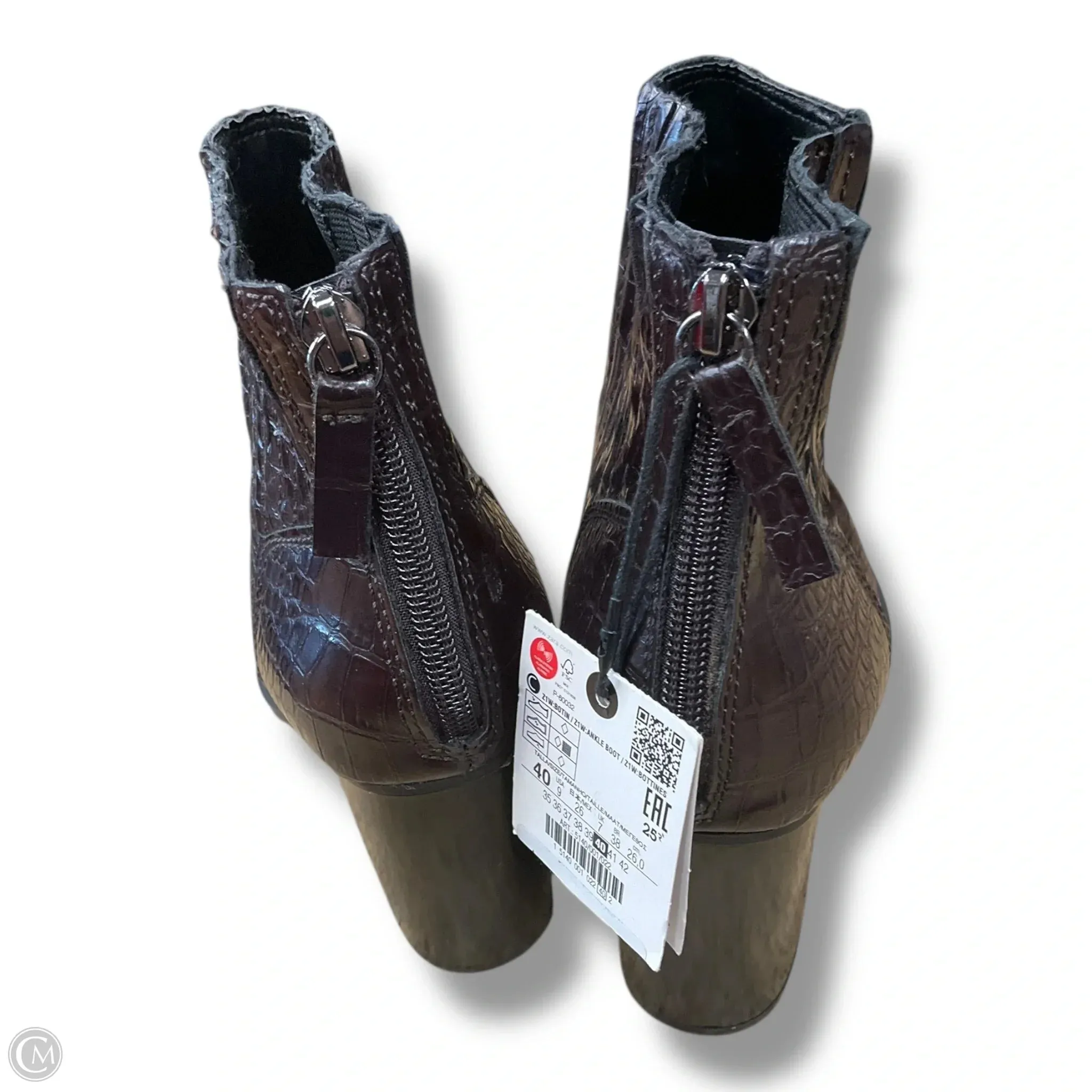 Ankle Boots Ideas Boots Ankle Heels By Zara In Brown, Size: 9