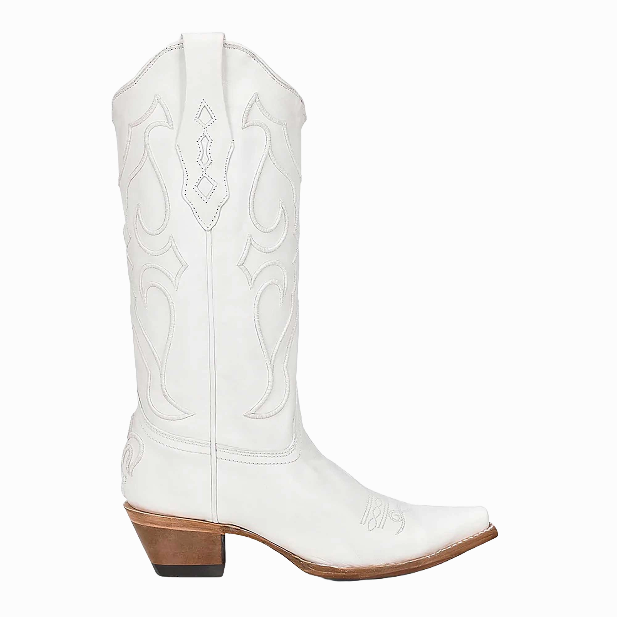 Corral Ladies Western Embroidery Snip Toe White Pull On Boots Z5046 Zebra Boots
