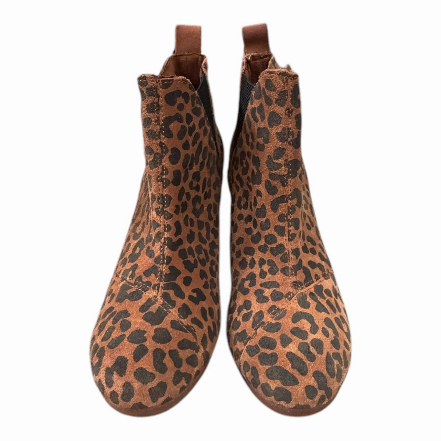 Ankle Boots With Cut Out Sides Boots Ankle Heels By Toms In Animal Print, Size:6.5