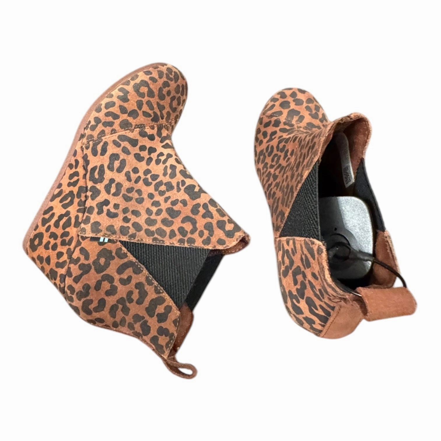 Boots Ankle Heels By Toms In Animal Print, Size:6.5 High Heel Leather Ankle Boots With Zip