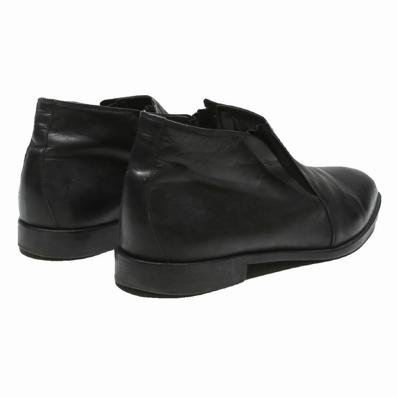 Fur Heels Boots ENNESI Mens Chelsea Boots Black Leather UK 11 Smart Stylish Comfortable