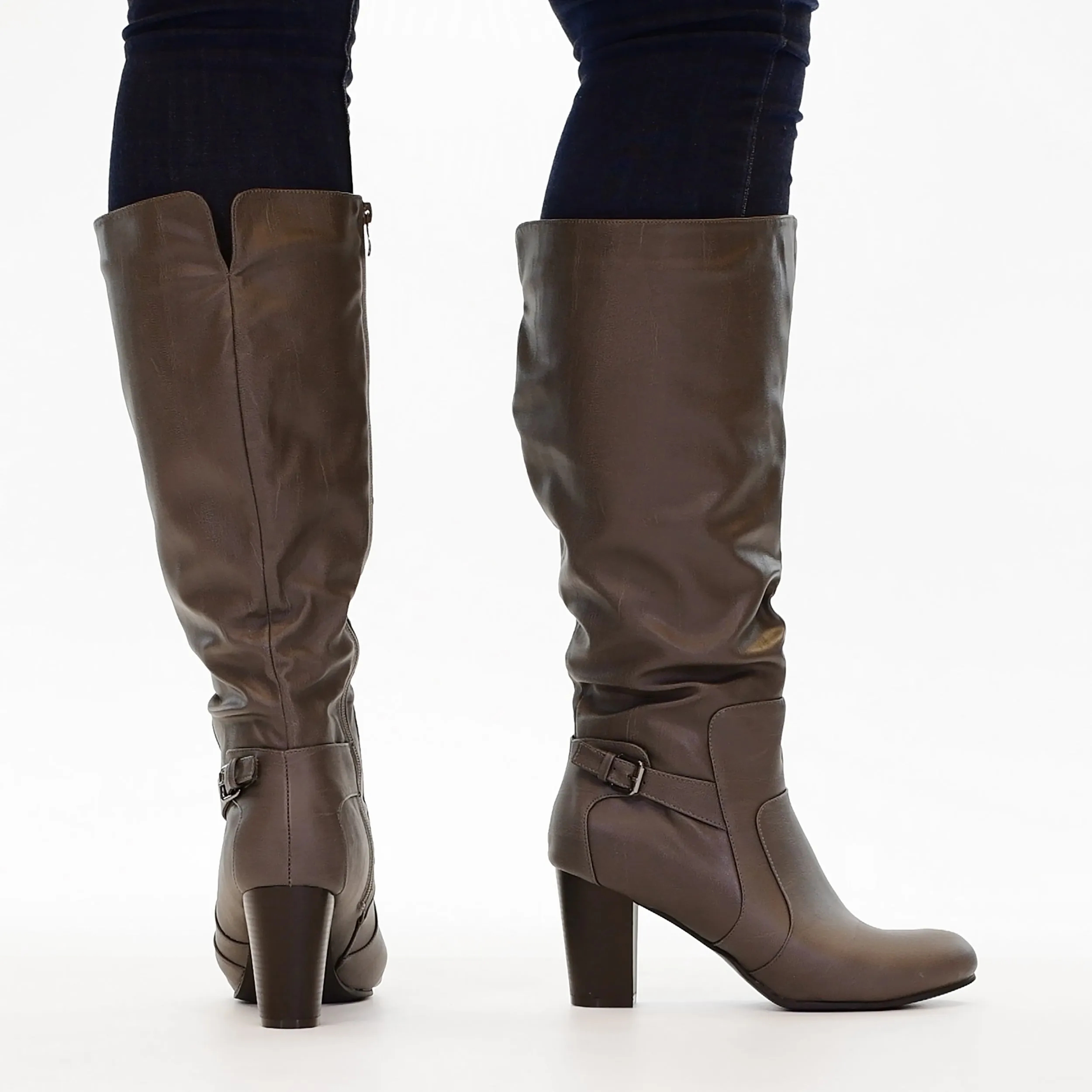 CARVER KNEE-HIGH BOOTS IN WIDE CALF Chloe Rain Boots