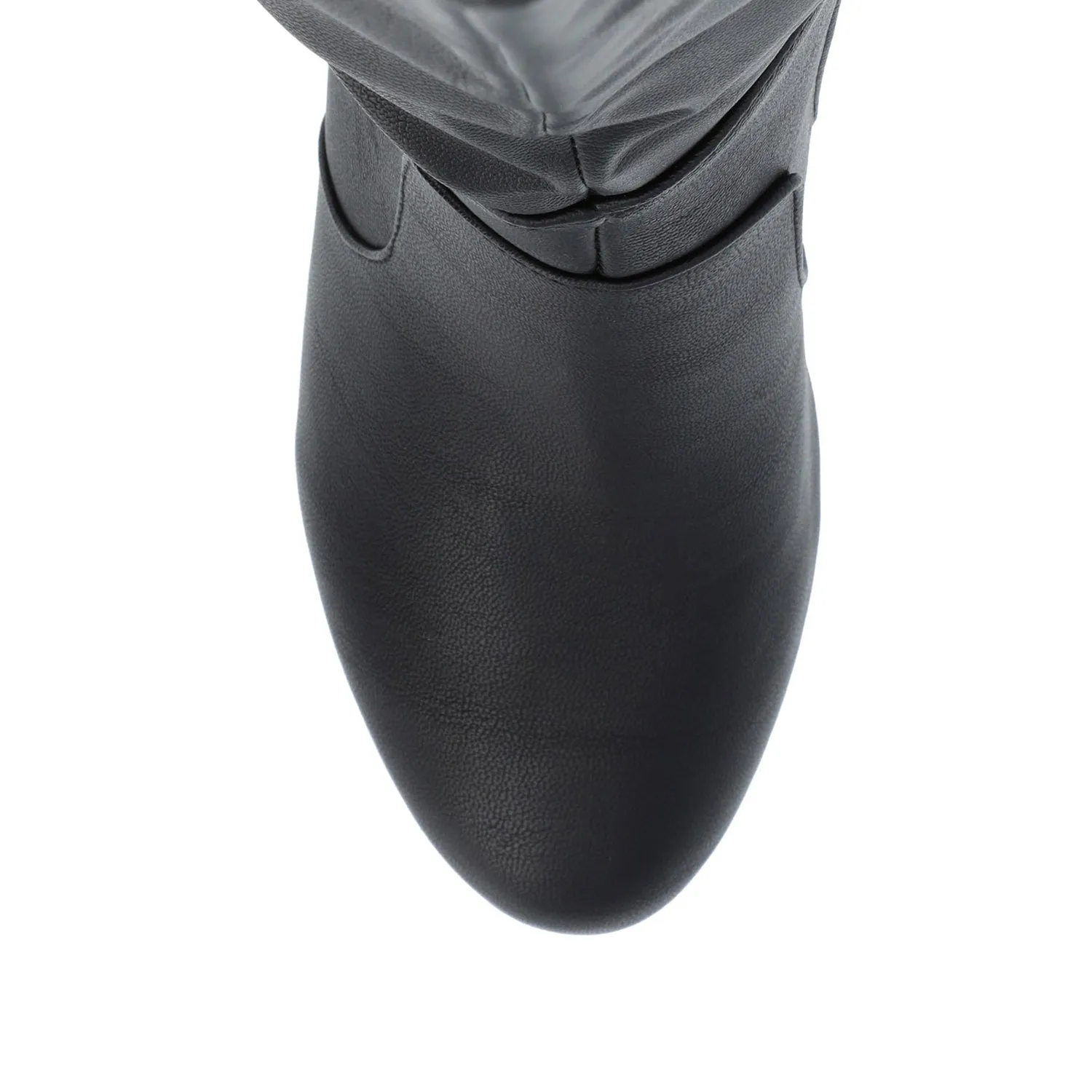 CARVER KNEE-HIGH BOOTS IN WIDE CALF Heels In Boots