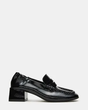 Chunky Suede Loafers ESTEE BLACK CRINKLE PATENT