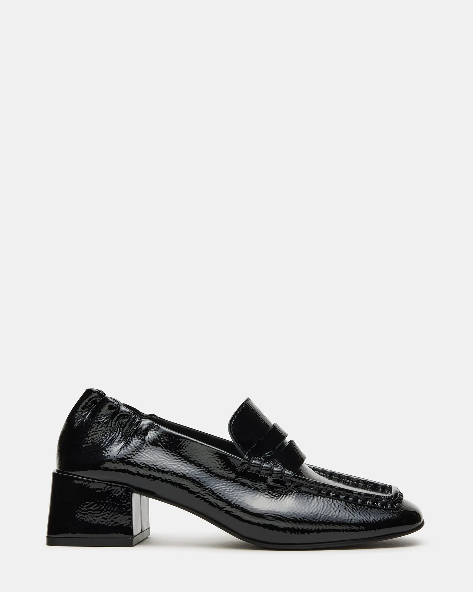 Comfortable Loafers For Work ESTEE BLACK CRINKLE PATENT