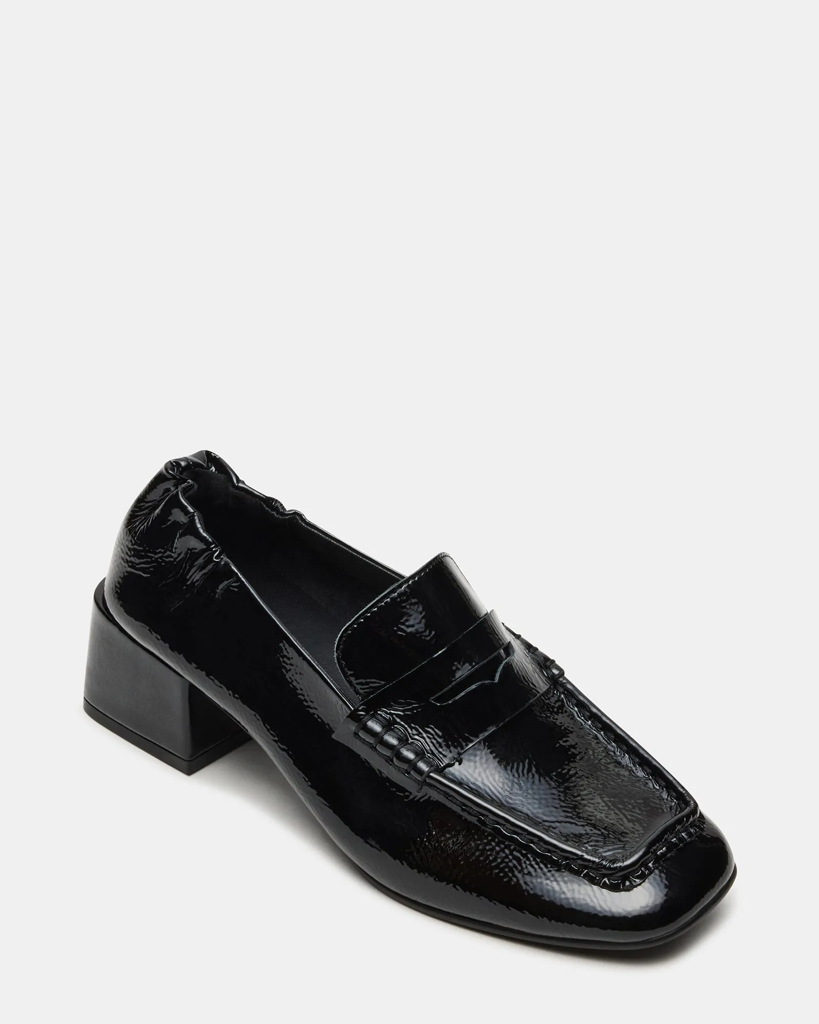 ESTEE BLACK CRINKLE PATENT Hardy Loafers