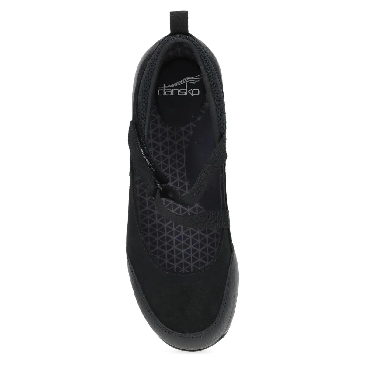 Dansko Women's Primrose Black Burnished Suede Mary Jane Slip On Sneakers For Travel