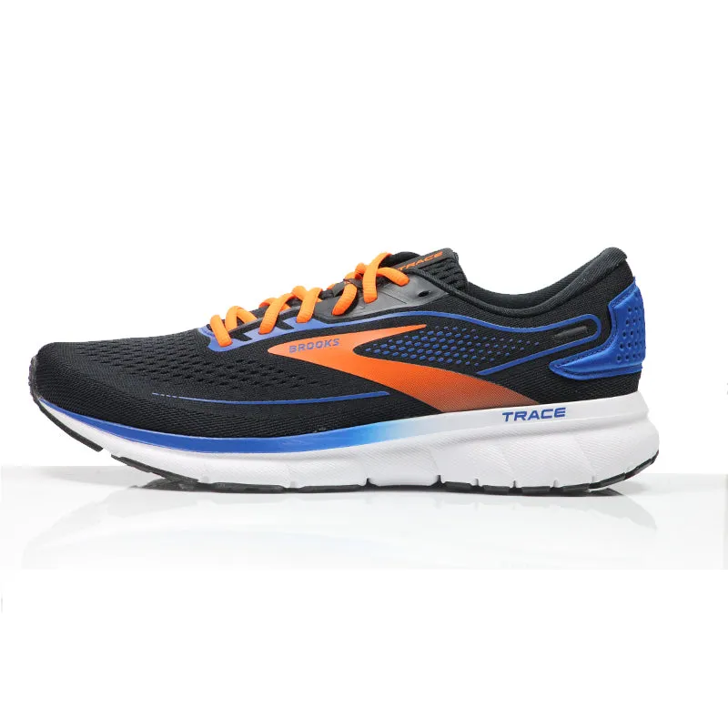 Brooks Trace 2 Men's Running Shoe - Black/Classic Blue/Orange Discount On Running Shoes