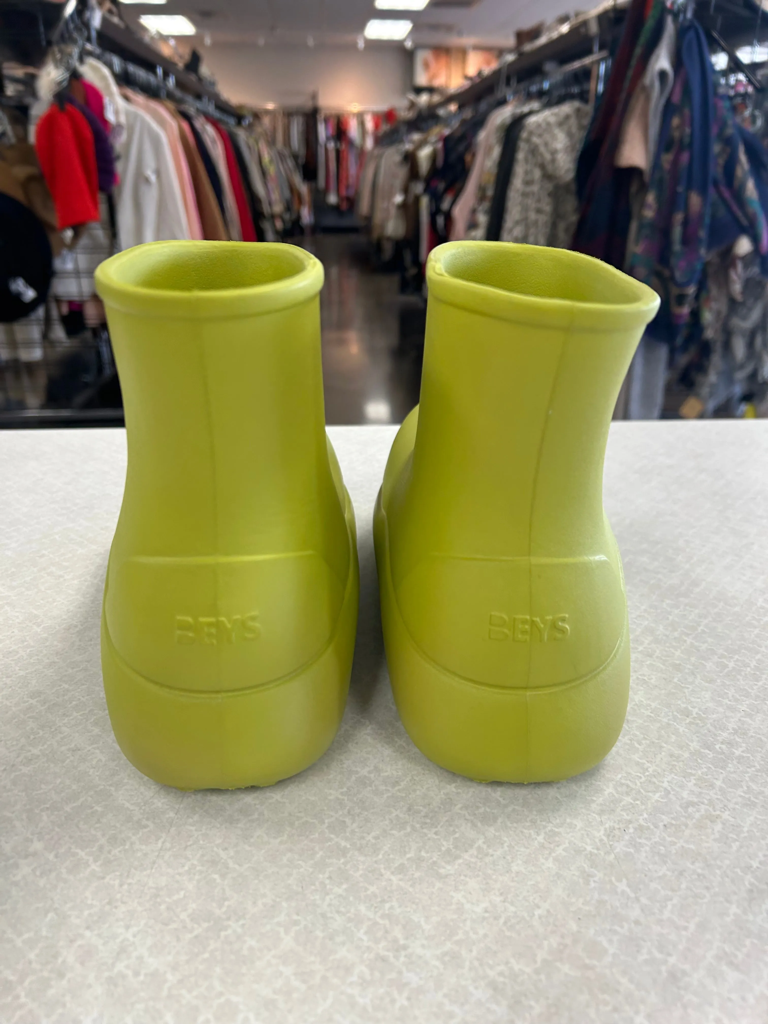 Rain Boots By BEYS In GREEN, Size: 37/6 Ankle Boot Heel