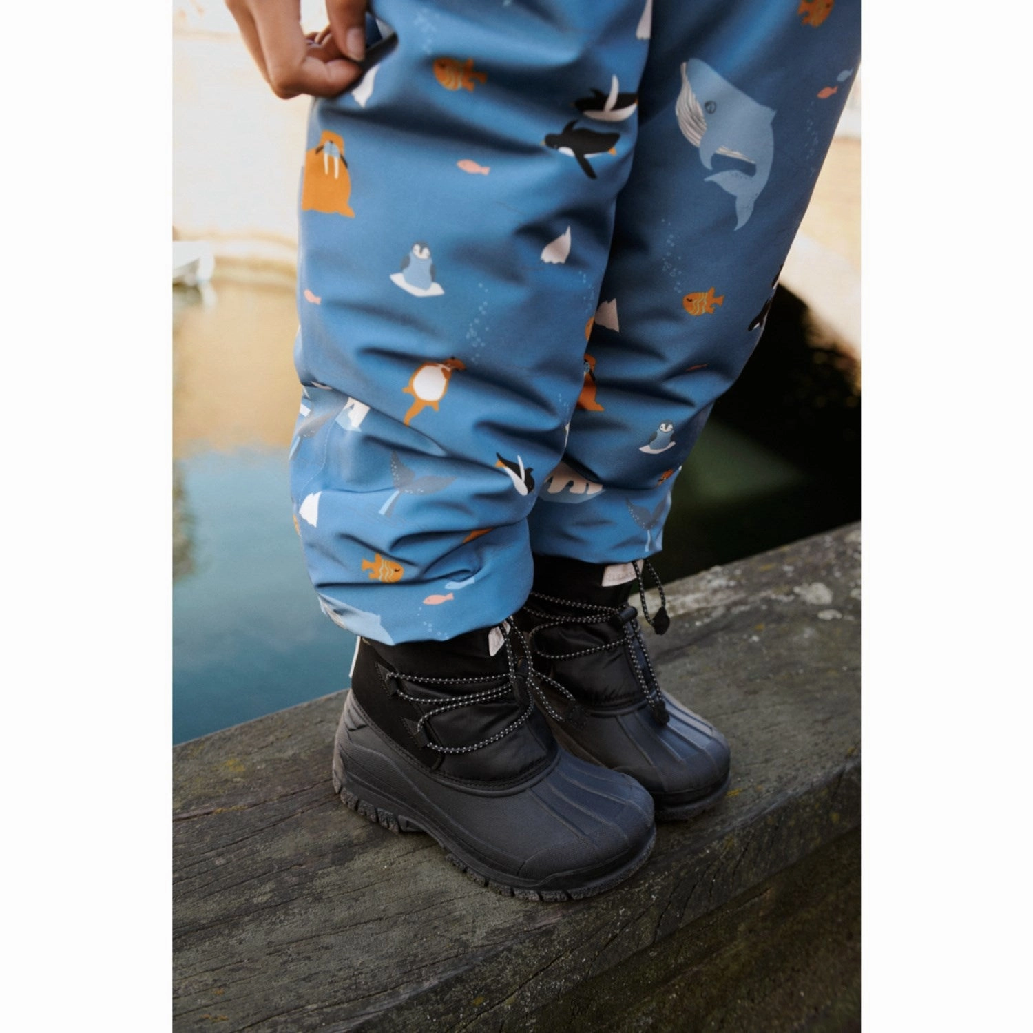 LIEWOOD Black Ania Winter Boot Wedge Heel Dress Boots