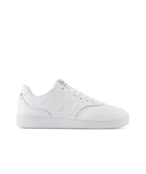 New Balance Bb80 White/White Kids Shoe Basketball Shoes Laceless