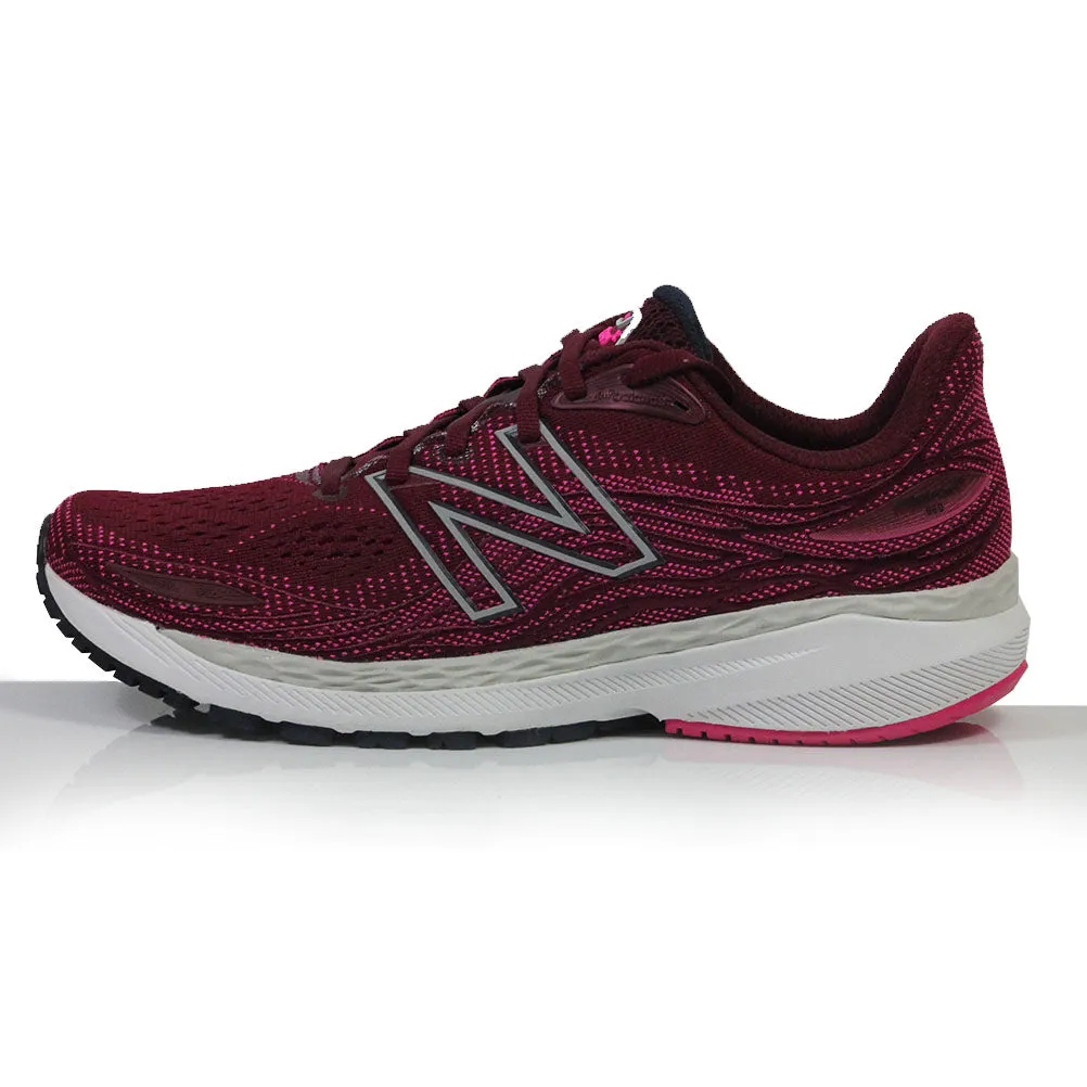 New Balance 860v12 Women's Running Shoe - Garnet/Pink glo Barefoot Running Shoes Uk