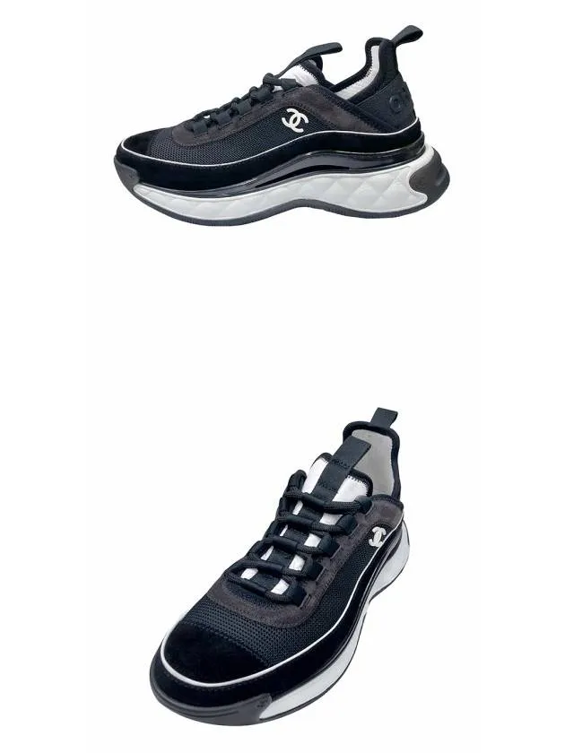 Sneakers Png Fabric Suede Calfskin Low-Top Sneakers Dark Grey Chanel