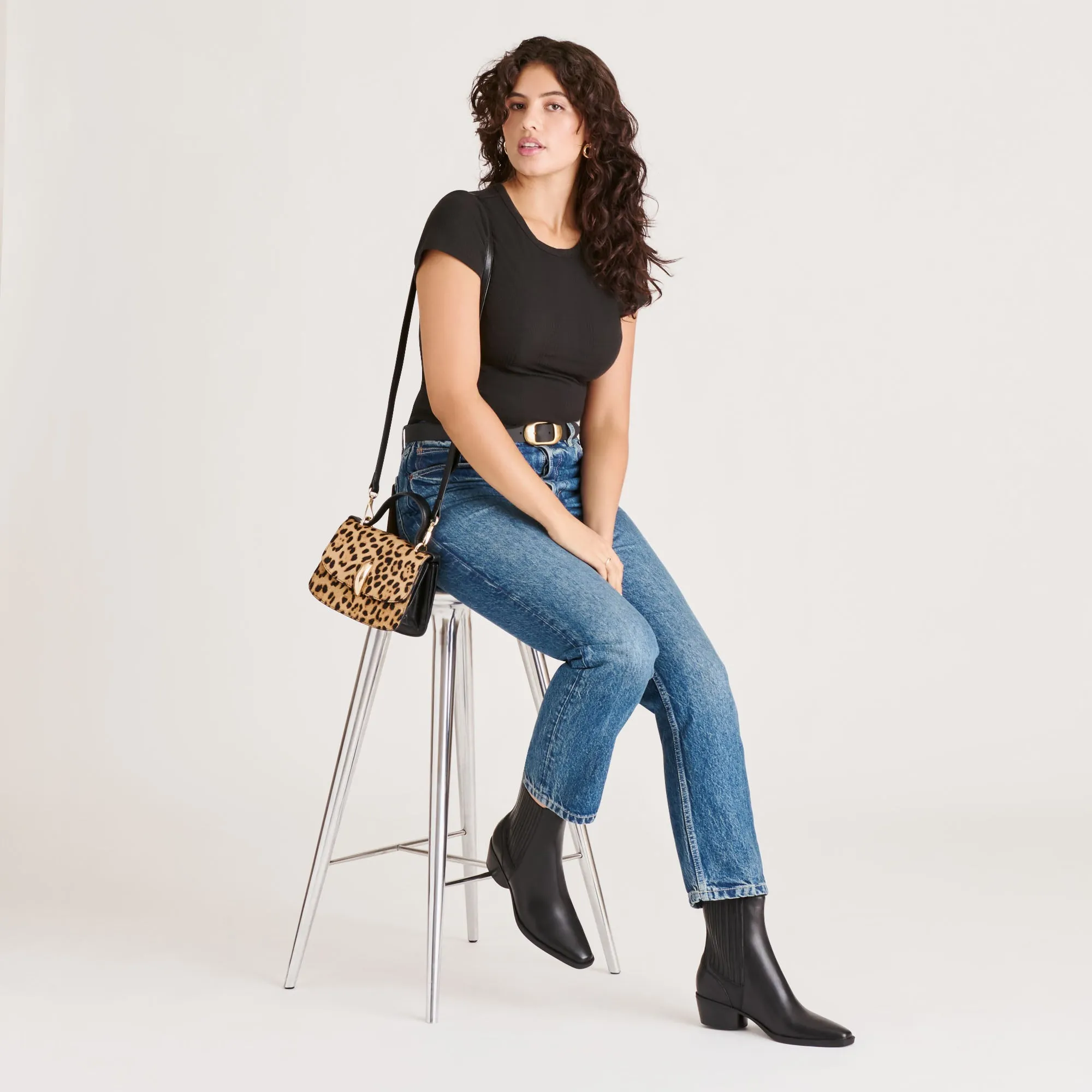 Toddler Boy Boots FAINT H2O BOOTIES BLACK LEATHER