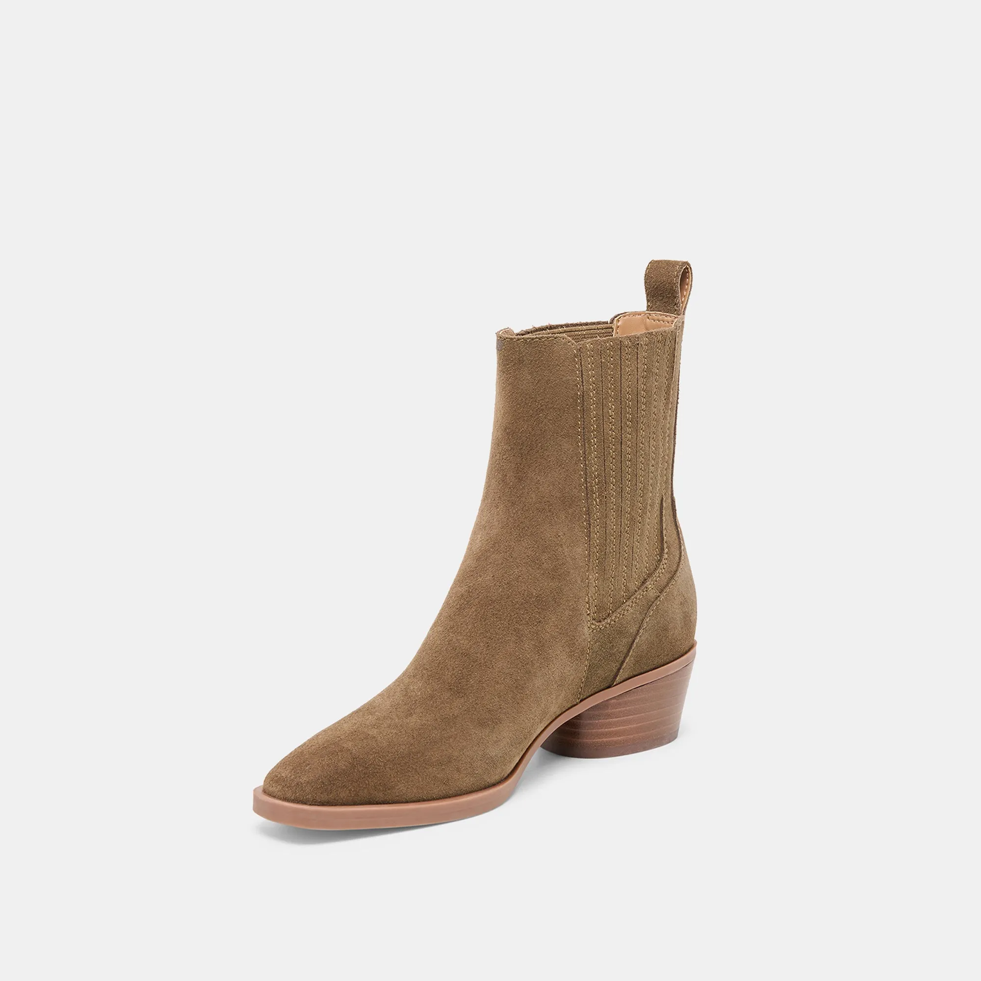 FAINT H2O BOOTIES OLIVE SUEDE Cow Hide Boots