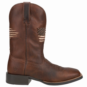 Sport All Country Patriotic Square Toe Pull On Cowboy Boots Kipling Boots