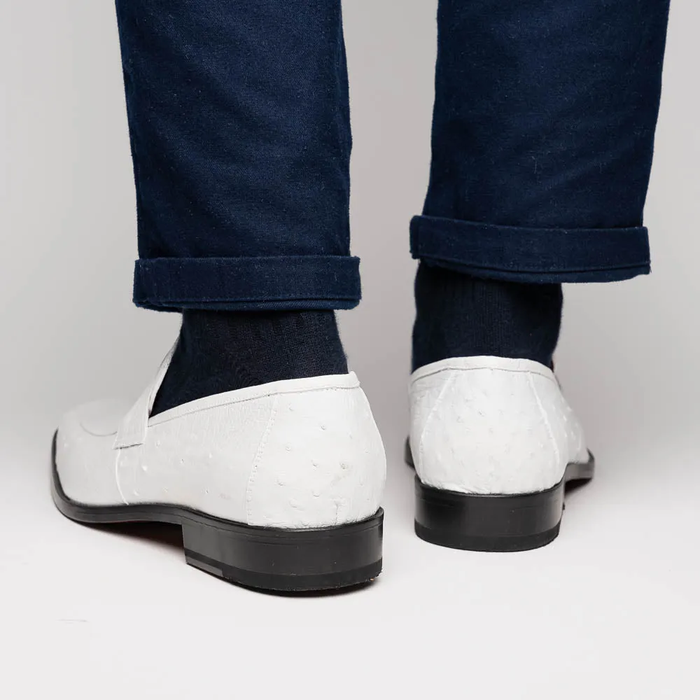 Fangio White Lug Bit Loafers