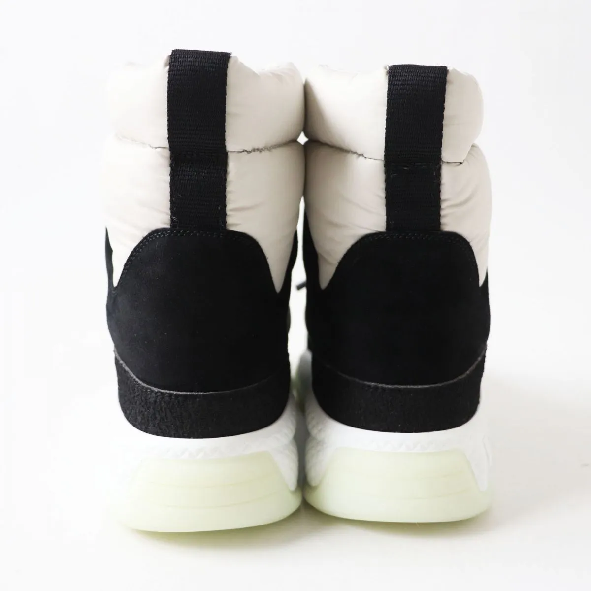 Chanel COCO Mark Snow Boots Nylon Suede Black Gray Compression Boots