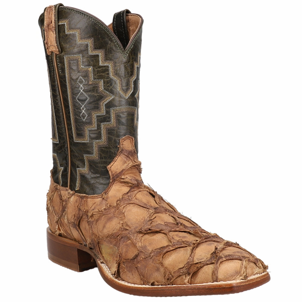 With Boots Leviathan 11 Inch Pirarucu Square Toe Cowboy Boots