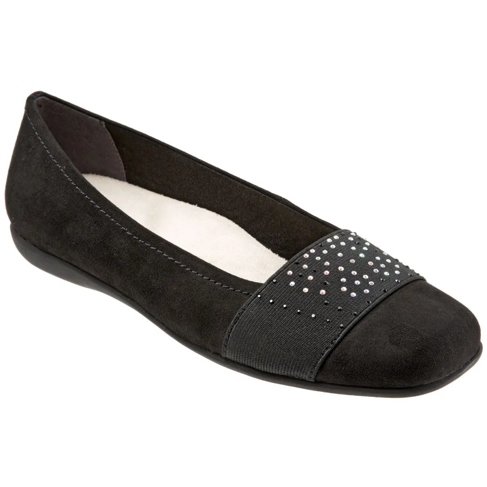 Shoes That Turn From Heels To Flats Trotters Samantha Black Micro Flat Shoe (Women's)