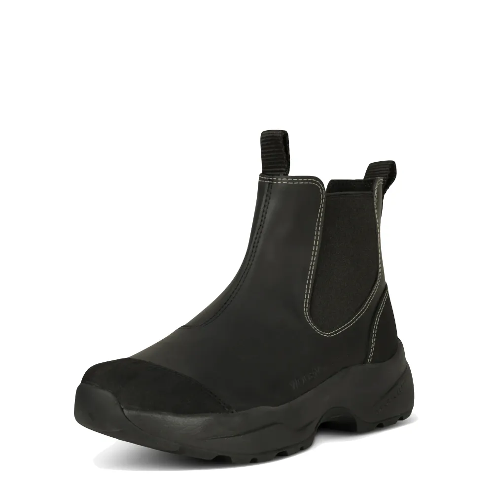 Woden Women's Siri Waterproof Pull On Boot in Black/Black Hi Tech Boots