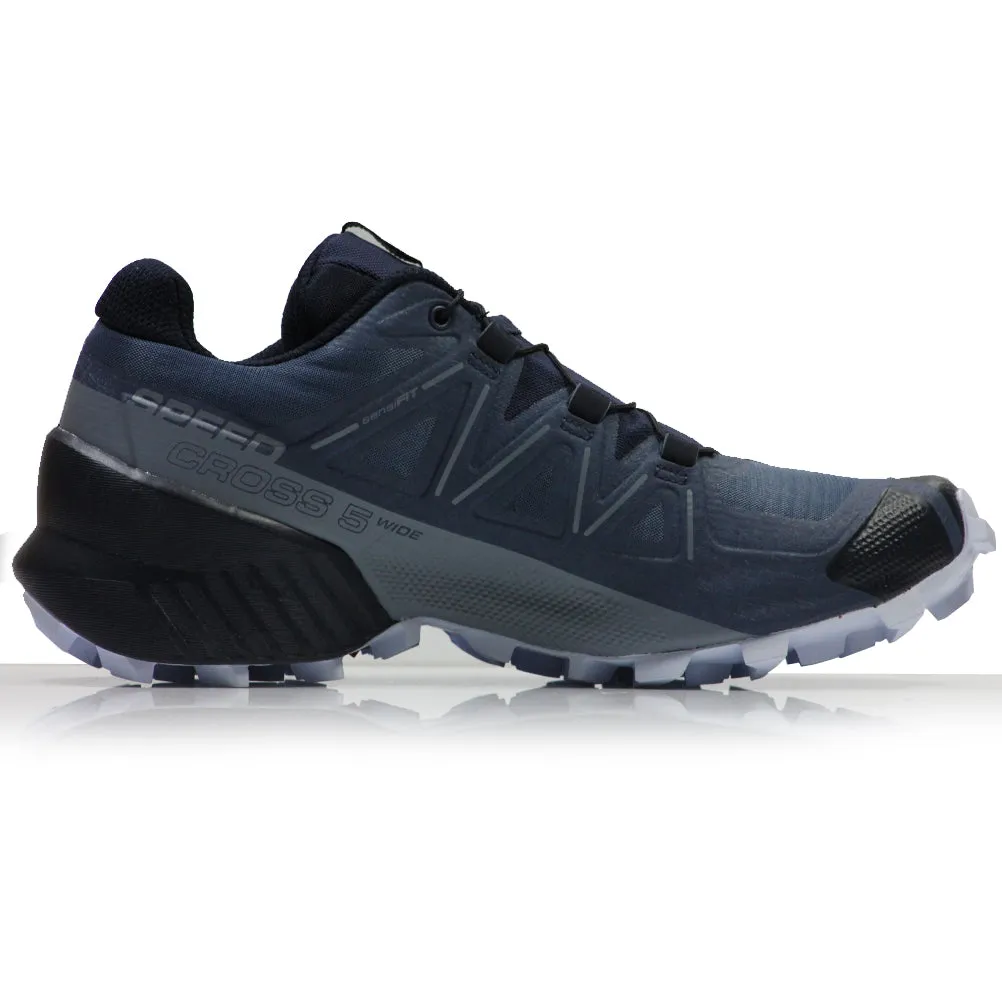 Carbon Run Shoes Salomon Speedcross 5 Women's Trail Shoe Wide Fit - Sargasso Sea/Navy Blazer/Heather