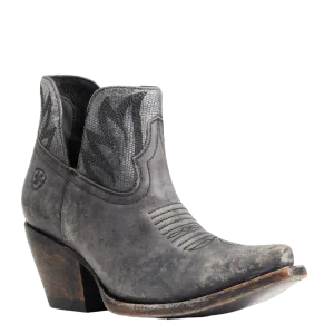 Ariat Ladies Hazel Black & Silver Metallic Snip Toe Booties 10040393 Boa Snowboard Boots