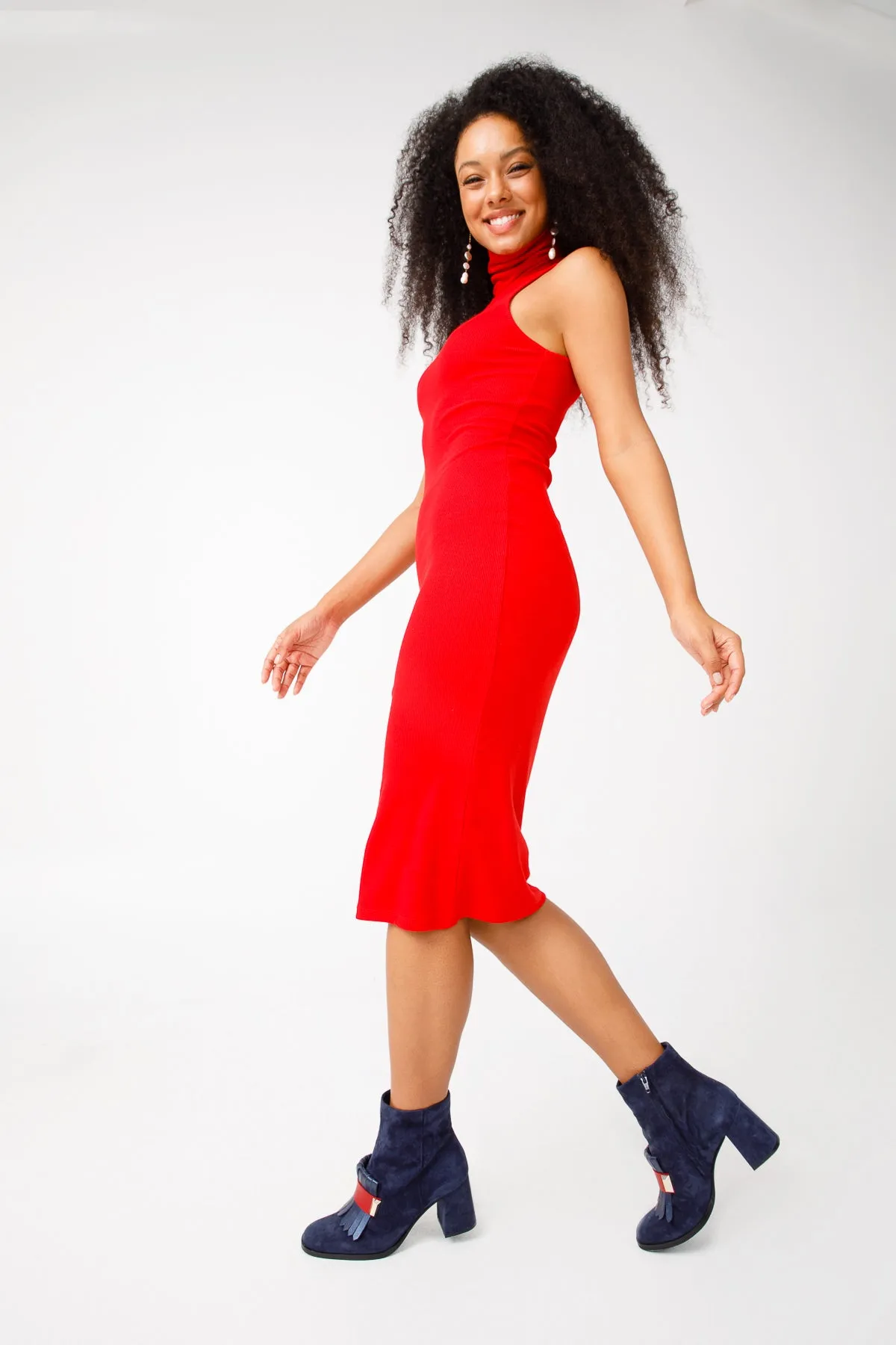 Frye Campus Banana Boots The Luksor Navy Blue Suede Leather Block Heel Women Boot