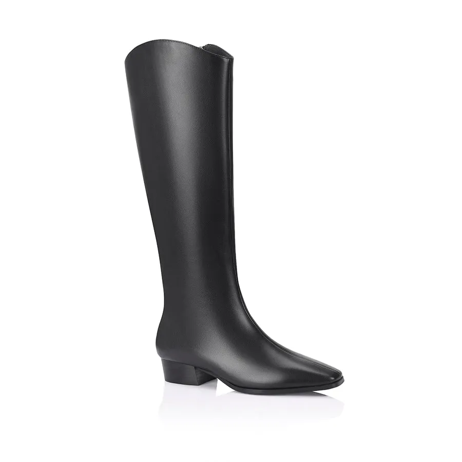 Humpty Dumpty Puss In Boots Canterbury Knee High Boots - Black