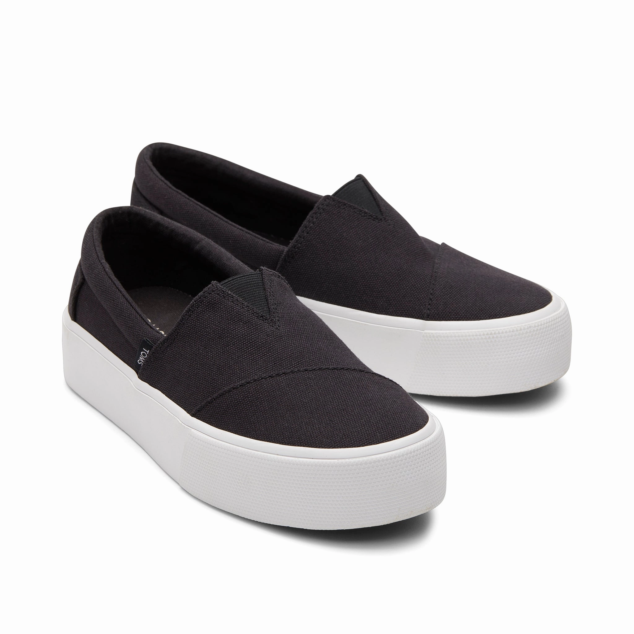 Sneakers Ballerina Fenix Black Canvas Slip-On Sneaker