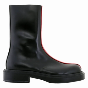 Ankle Boots Outfit Winter Ferragamo Black Contasting Insert Leather Ankle Boots