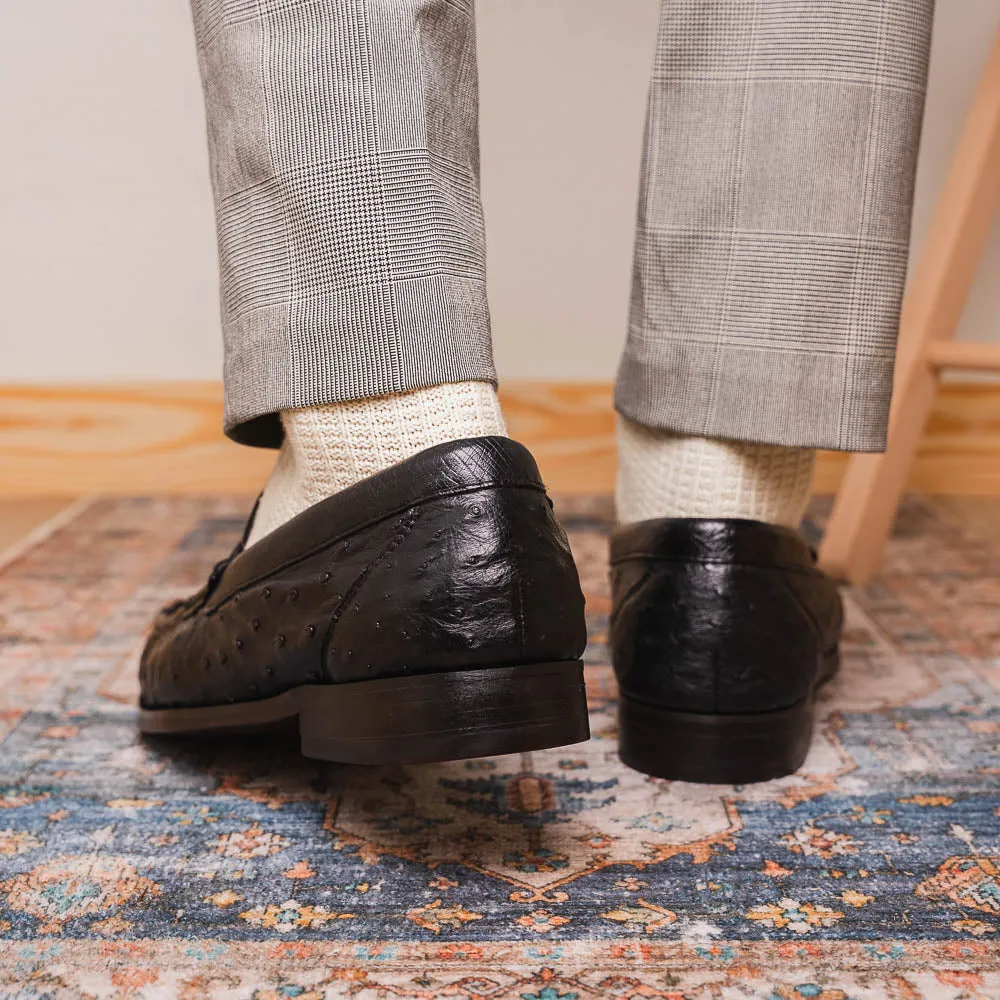 Ferrioni Black Sheer Socks Loafers