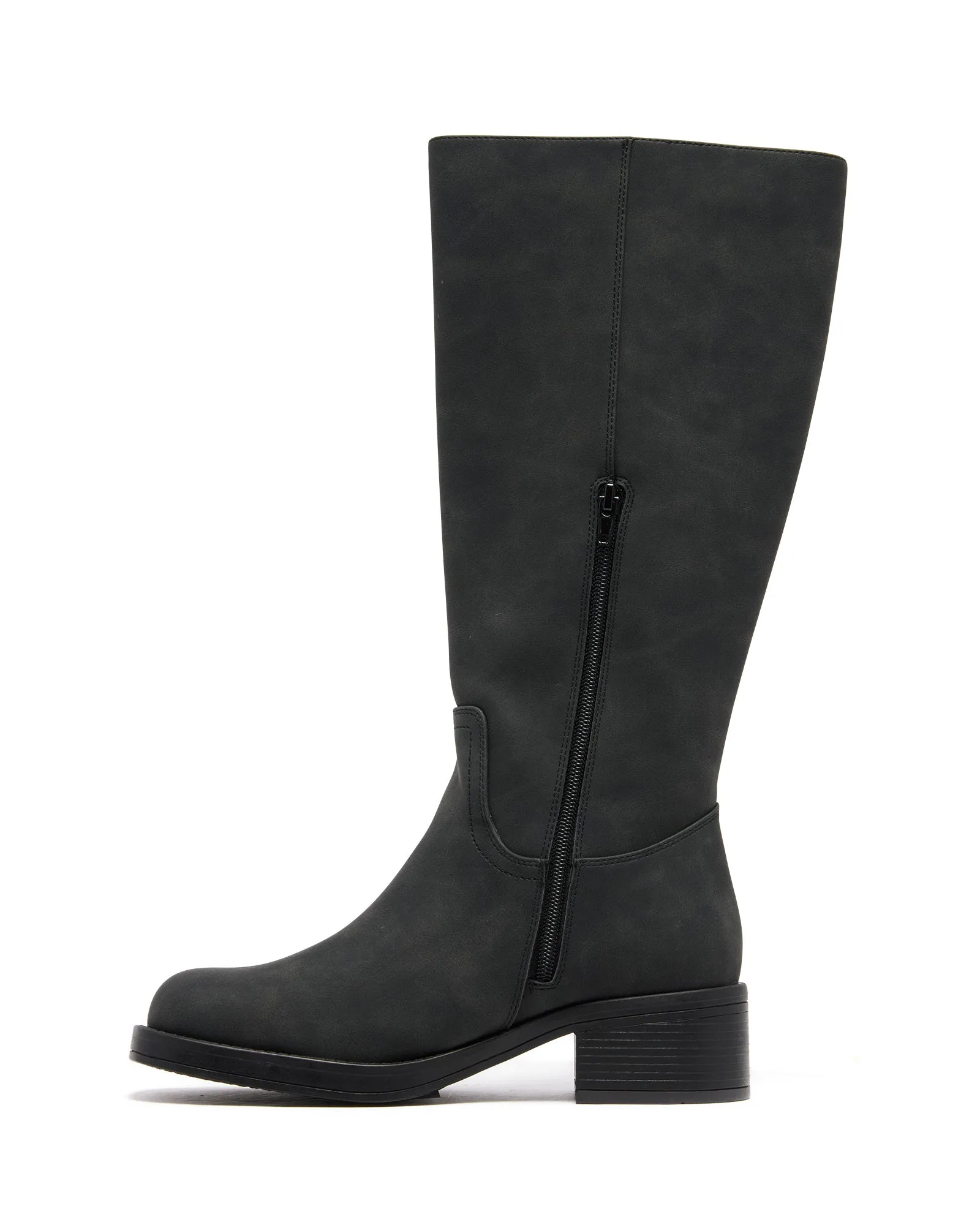 Fever Tall Boot Black Waxy Tumbled Boots For Mechanics