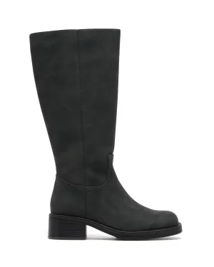 Modern Cowboy Boots Fever Tall Boot Black Waxy Tumbled
