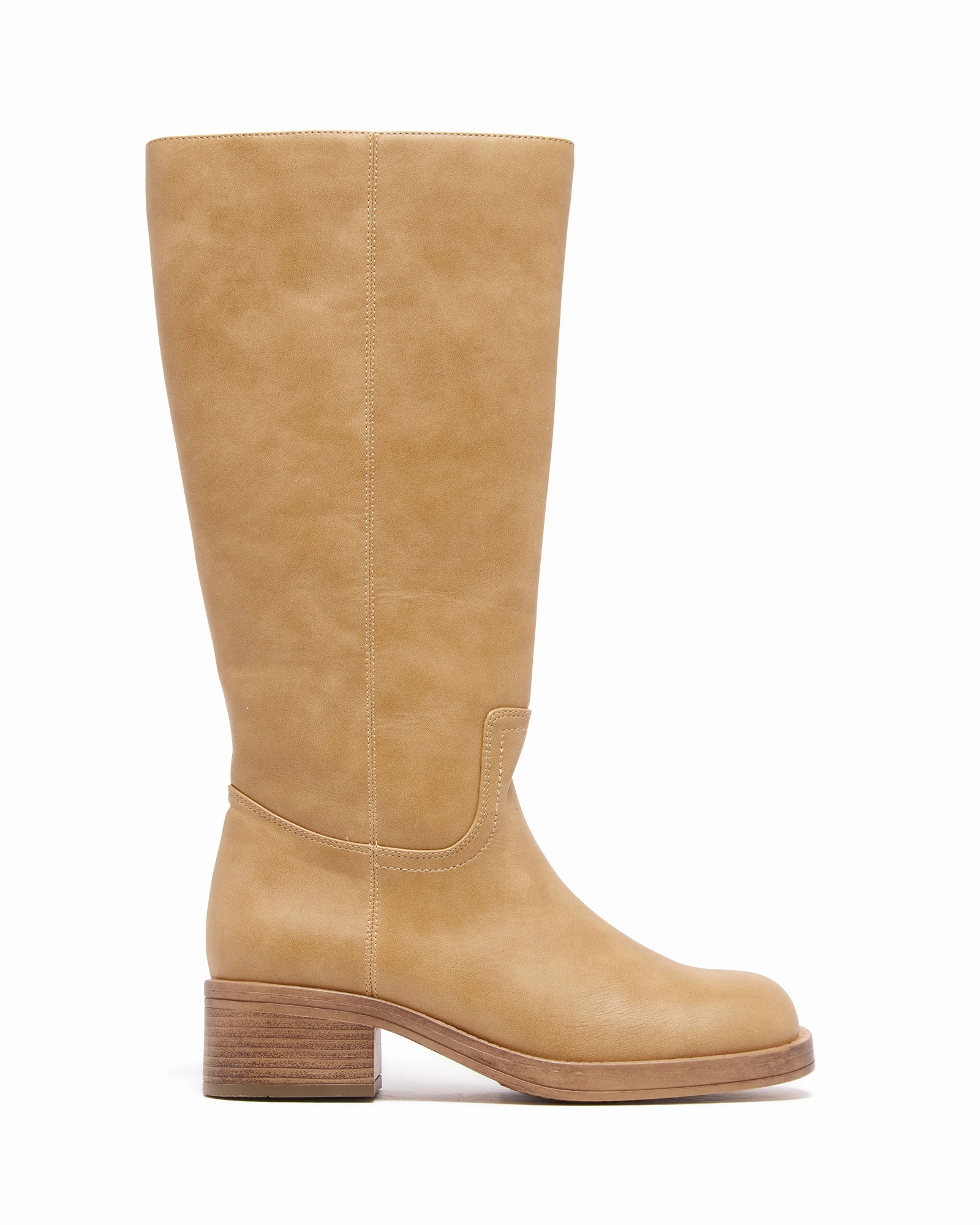 Leather Black Fever Tall Boot Natural