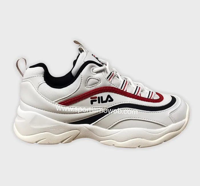 Fila scarpa sneakers da donna in pelle Ray Low 1010562.150 bianco blu rosso Sneakers Winooski Vt