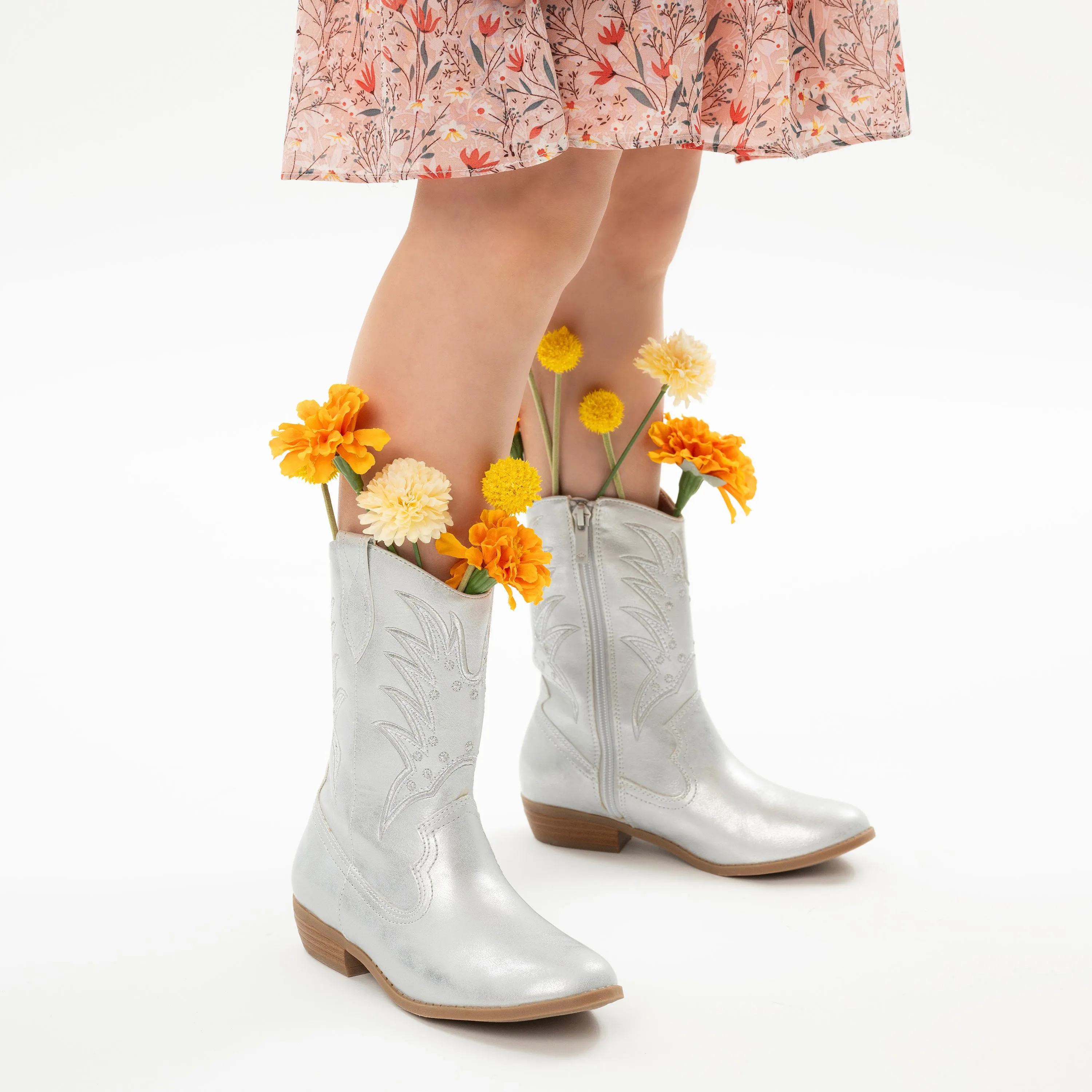 Fur Ankle Boots FILLAN-SILVER