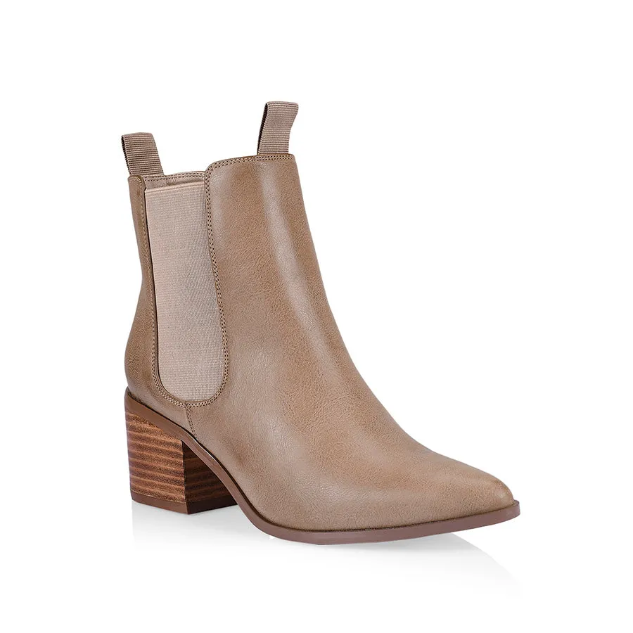 Filo Chelsea Ankle Boots - Mushroom Softee Square Toe