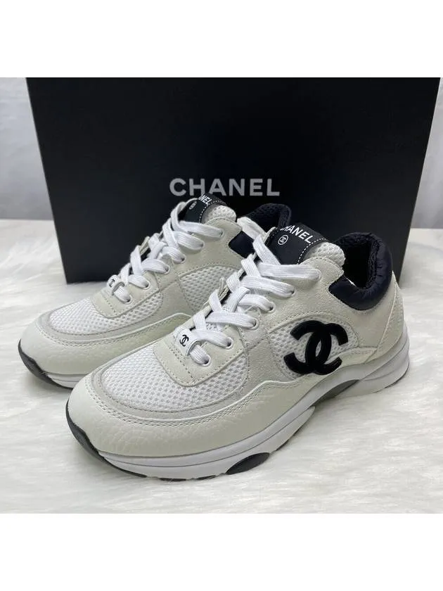 Happy Feet Tennis Shoes CC Logo Suede Tennis Low Top Sneakers Black Chanel