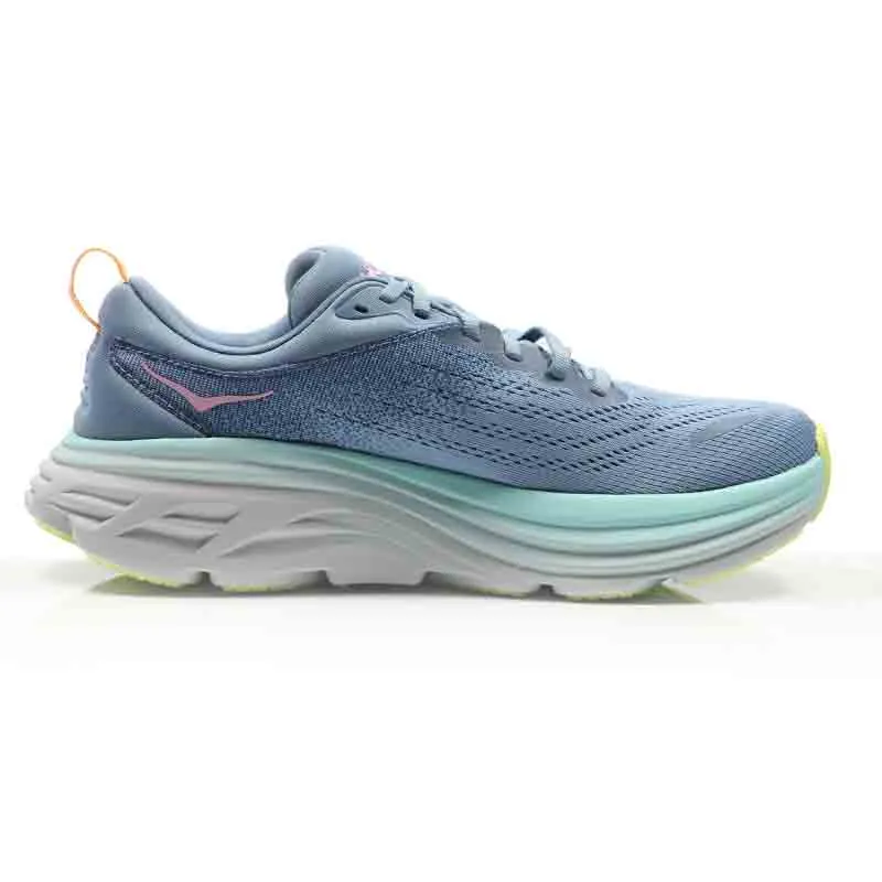 Tying Running Shoes Hoka One One Bondi 8 Women's Wide Fit Running Shoe - Shadow/Dusk