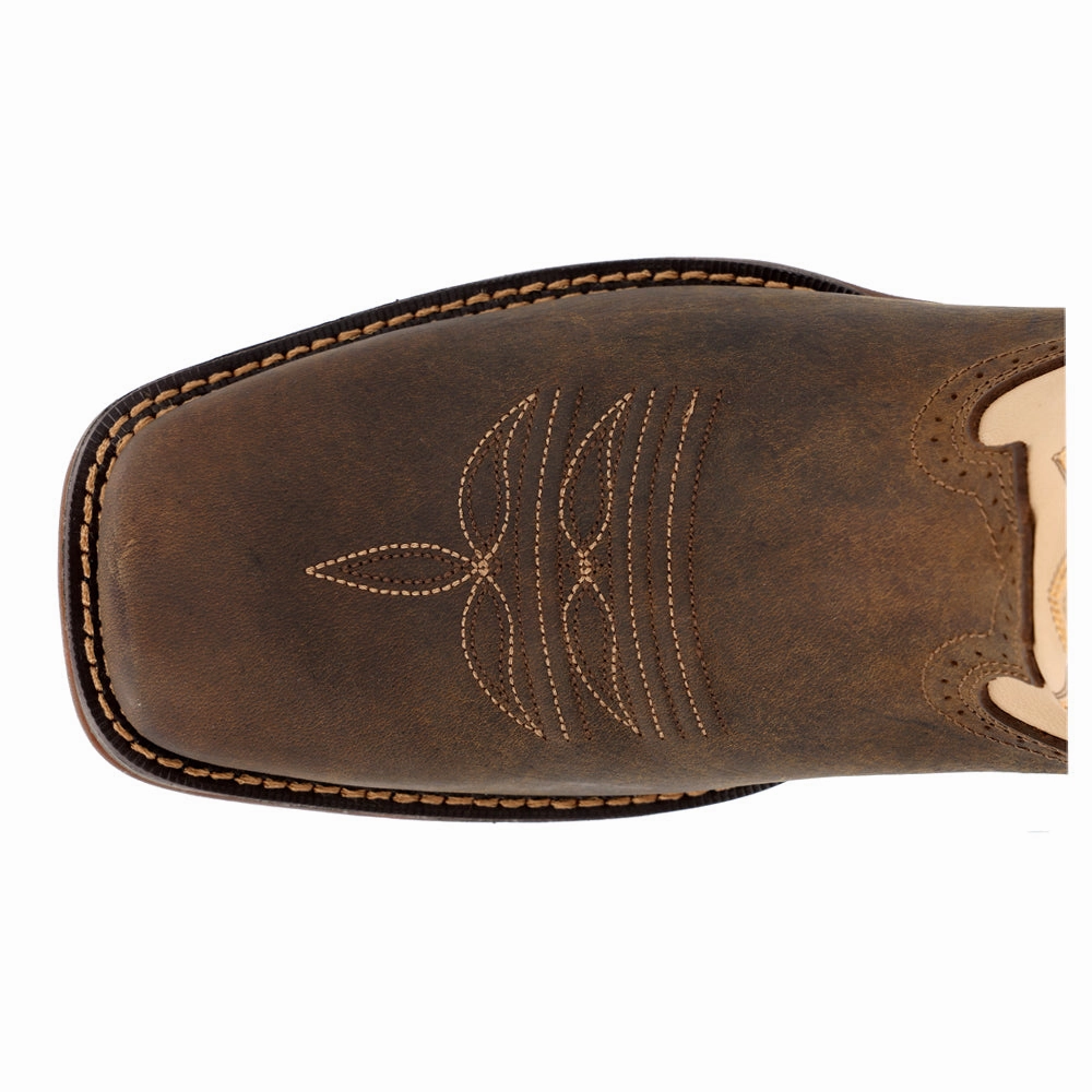 Rebel by Durango Saddle Up Square Toe Pull On Cowboy Boots Surplus Boots