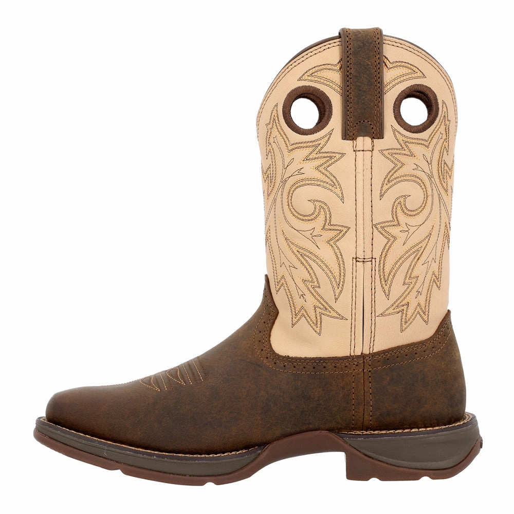 Rebel by Durango Saddle Up Square Toe Pull On Cowboy Boots Retro Moon Boots